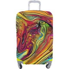 Liquid Art Pattern - Abstract Art Luggage Cover (large) by GardenOfOphir