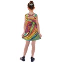 Liquid Art Pattern - Abstract Art Kids  Cross Back Dress View2