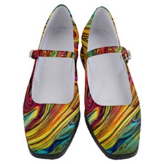 Liquid Art Pattern - Abstract Art Women s Mary Jane Shoes by GardenOfOphir