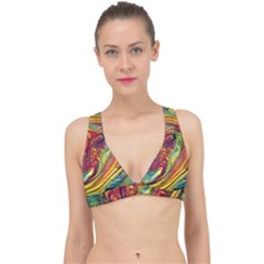 Liquid Art Pattern - Abstract Art Classic Banded Bikini Top by GardenOfOphir