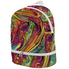 Liquid Art Pattern - Abstract Art Zip Bottom Backpack by GardenOfOphir