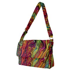 Liquid Art Pattern - Abstract Art Full Print Messenger Bag (m) by GardenOfOphir