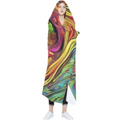 Liquid Art Pattern - Abstract Art Wearable Blanket by GardenOfOphir