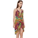 Liquid Art Pattern - Abstract Art Wrap Frill Dress View3