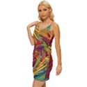 Liquid Art Pattern - Abstract Art Wrap Tie Front Dress View2