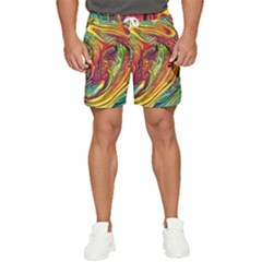 Liquid Art Pattern - Abstract Art Men s Runner Shorts by GardenOfOphir