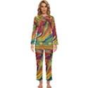 Liquid Art Pattern - Abstract Art Womens  Long Sleeve Lightweight Pajamas Set View1