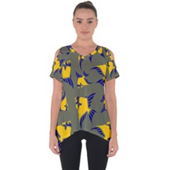 Background Pattern Texture Design Wallpaper Cut Out Side Drop Tee