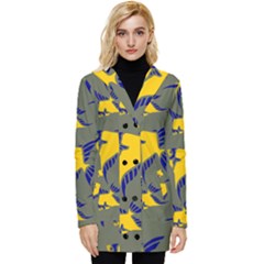 Background Pattern Texture Design Wallpaper Button Up Hooded Coat  by Wegoenart