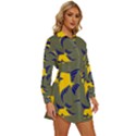 Background Pattern Texture Design Wallpaper Womens Long Sleeve Shirt Dress View3