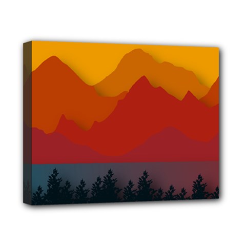 Mountain Forest Nature Scenery Art Mountains Canvas 10  X 8  (stretched) by Wegoenart