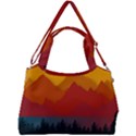 Mountain Forest Nature Scenery Art Mountains Double Compartment Shoulder Bag View2