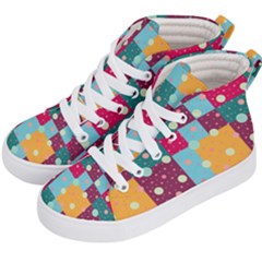 Background Pattern Texture Design Dots Wallpaper Kids  Hi-top Skate Sneakers by Wegoenart