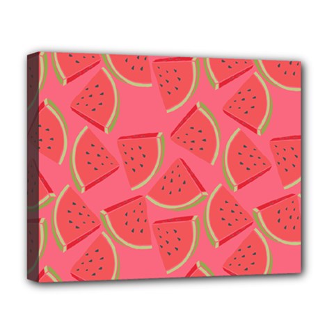 Watermelon Background Watermelon Wallpaper Deluxe Canvas 20  X 16  (stretched) by Wegoenart