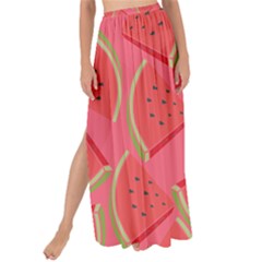 Watermelon Background Watermelon Wallpaper Maxi Chiffon Tie-up Sarong by Wegoenart