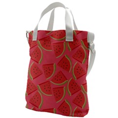 Watermelon Background Watermelon Wallpaper Canvas Messenger Bag by Wegoenart