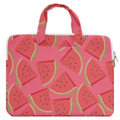 Watermelon Background Watermelon Wallpaper Macbook Pro 13  Double Pocket Laptop Bag by Wegoenart