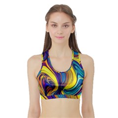 Rolling In The Deep Sports Bra With Border by GardenOfOphir