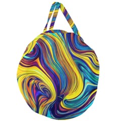 Rolling In The Deep Giant Round Zipper Tote by GardenOfOphir