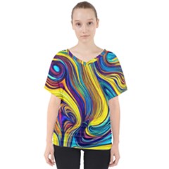 Rolling In The Deep V-neck Dolman Drape Top by GardenOfOphir