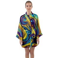 Rolling In The Deep Long Sleeve Satin Kimono