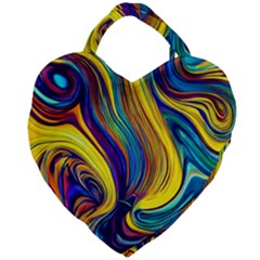 Rolling In The Deep Giant Heart Shaped Tote by GardenOfOphir