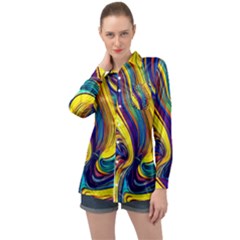 Rolling In The Deep Long Sleeve Satin Shirt