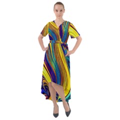 Rolling In The Deep Front Wrap High Low Dress