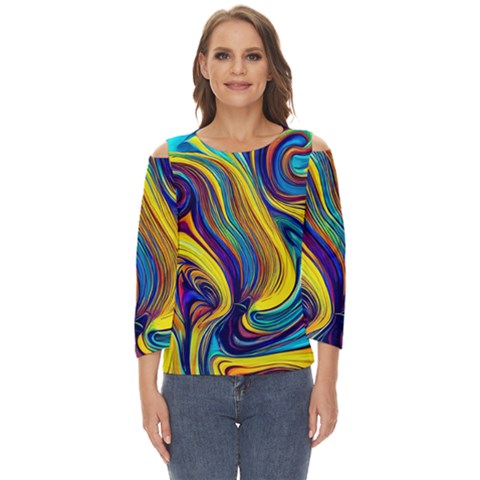 Rolling In The Deep Cut Out Wide Sleeve Top by GardenOfOphir