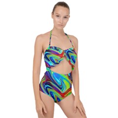 Fluid Forms Scallop Top Cut Out Swimsuit by GardenOfOphir