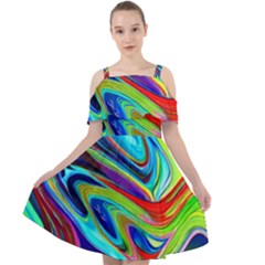 Fluid Forms Cut Out Shoulders Chiffon Dress by GardenOfOphir