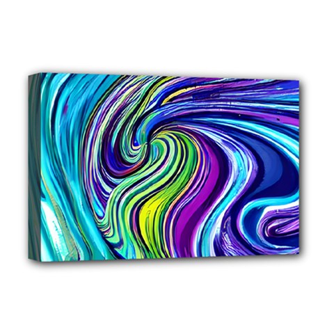 Waves Of Color Deluxe Canvas 18  X 12  (stretched) by GardenOfOphir