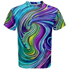 Waves Of Color Men s Cotton Tee by GardenOfOphir