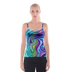 Waves Of Color Spaghetti Strap Top by GardenOfOphir