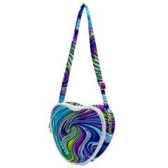 Waves Of Color Heart Shoulder Bag by GardenOfOphir