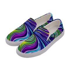 Waves Of Color Women s Canvas Slip Ons by GardenOfOphir