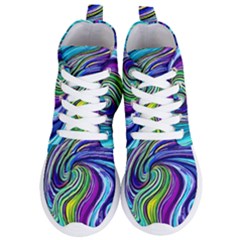 Waves Of Color Women s Lightweight High Top Sneakers by GardenOfOphir