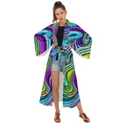 Waves Of Color Maxi Kimono by GardenOfOphir