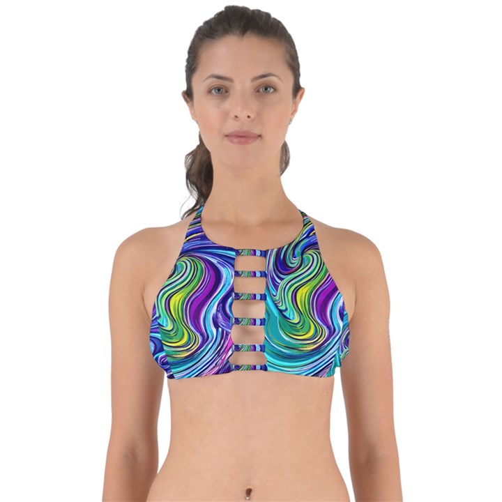 Waves Of Color Perfectly Cut Out Bikini Top