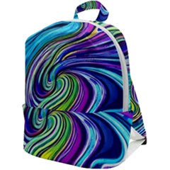 Waves Of Color Zip Up Backpack by GardenOfOphir