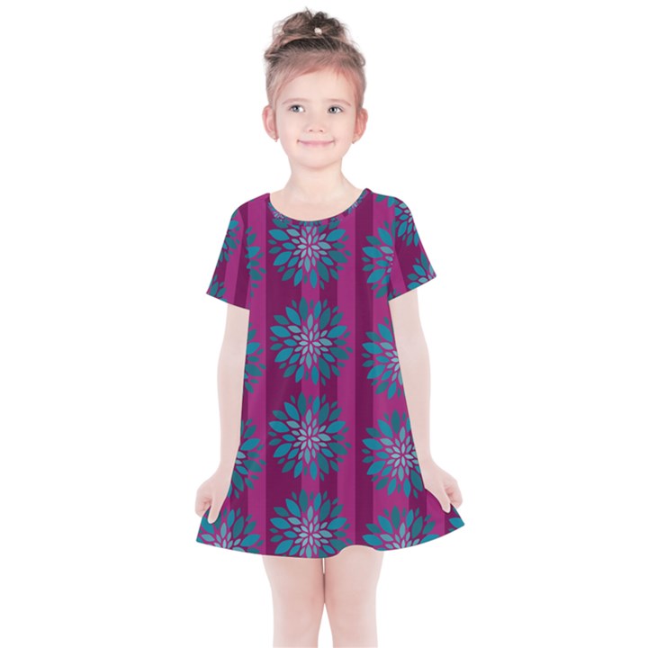 Art Floral Pattern Flower Seamless Decorative Kids  Simple Cotton Dress