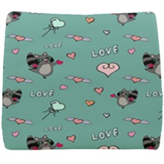 Raccoon Texture Seamless Scrapbooking Hearts Seat Cushion by Wegoenart