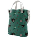 Raccoon Texture Seamless Scrapbooking Hearts Canvas Messenger Bag View1