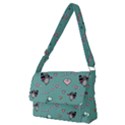 Raccoon Texture Seamless Scrapbooking Hearts Full Print Messenger Bag (M) View1