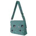 Raccoon Texture Seamless Scrapbooking Hearts Full Print Messenger Bag (M) View2