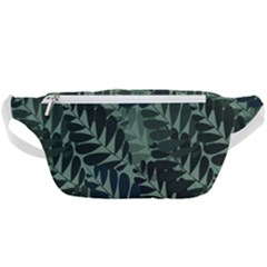 Background Pattern Leaves Texture Design Wallpaper Waist Bag  by Wegoenart