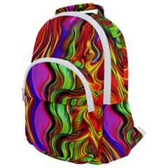 Swirls And Curls Rounded Multi Pocket Backpack by GardenOfOphir