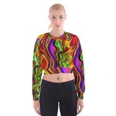 Swirls And Curls Cropped Sweatshirt by GardenOfOphir