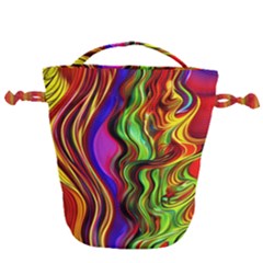 Swirls And Curls Drawstring Bucket Bag by GardenOfOphir