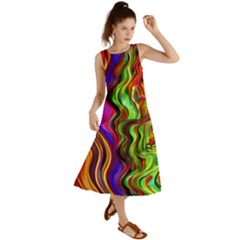 Swirls And Curls Summer Maxi Dress by GardenOfOphir